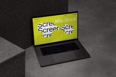 Concrete Minimal MacBook Pro Mockup - 2_037