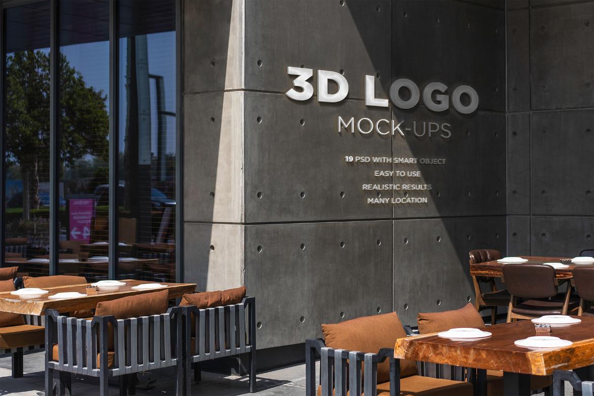 3D Logo MockUp Set