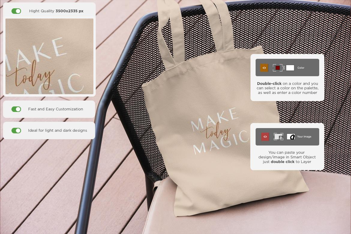 Tote Bag MockUp Set vol.3