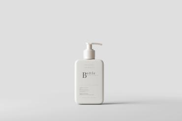 Square Pump Bottle Mockup