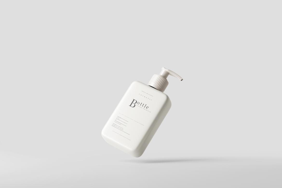 Square Pump Bottle Mockup