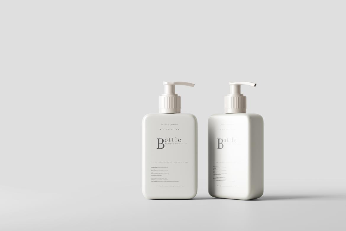 Square Pump Bottle Mockup