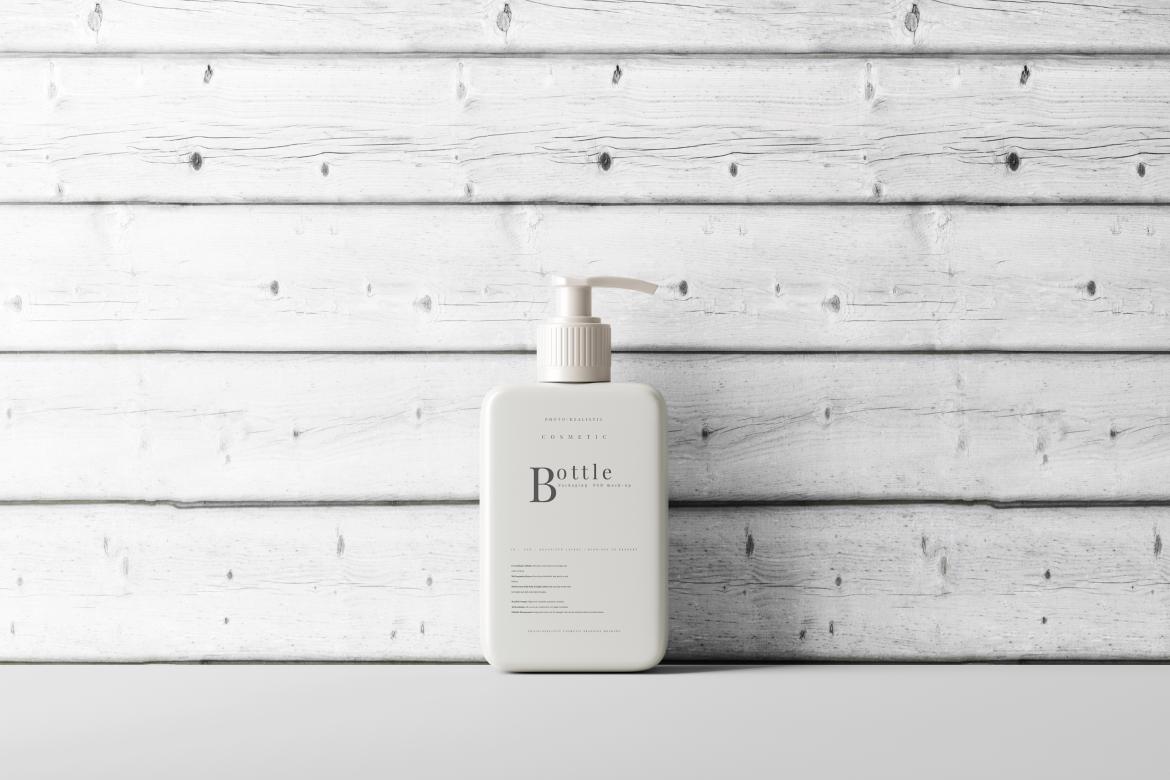 Square Pump Bottle Mockup