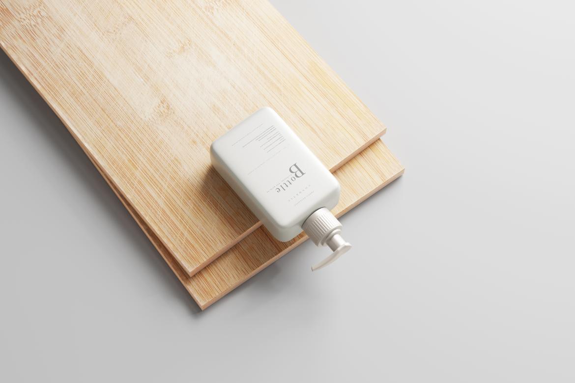 Square Pump Bottle Mockup