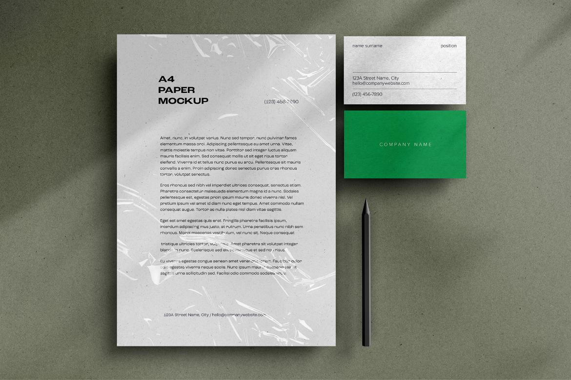 A4 Paper / Stationery Mockups 02