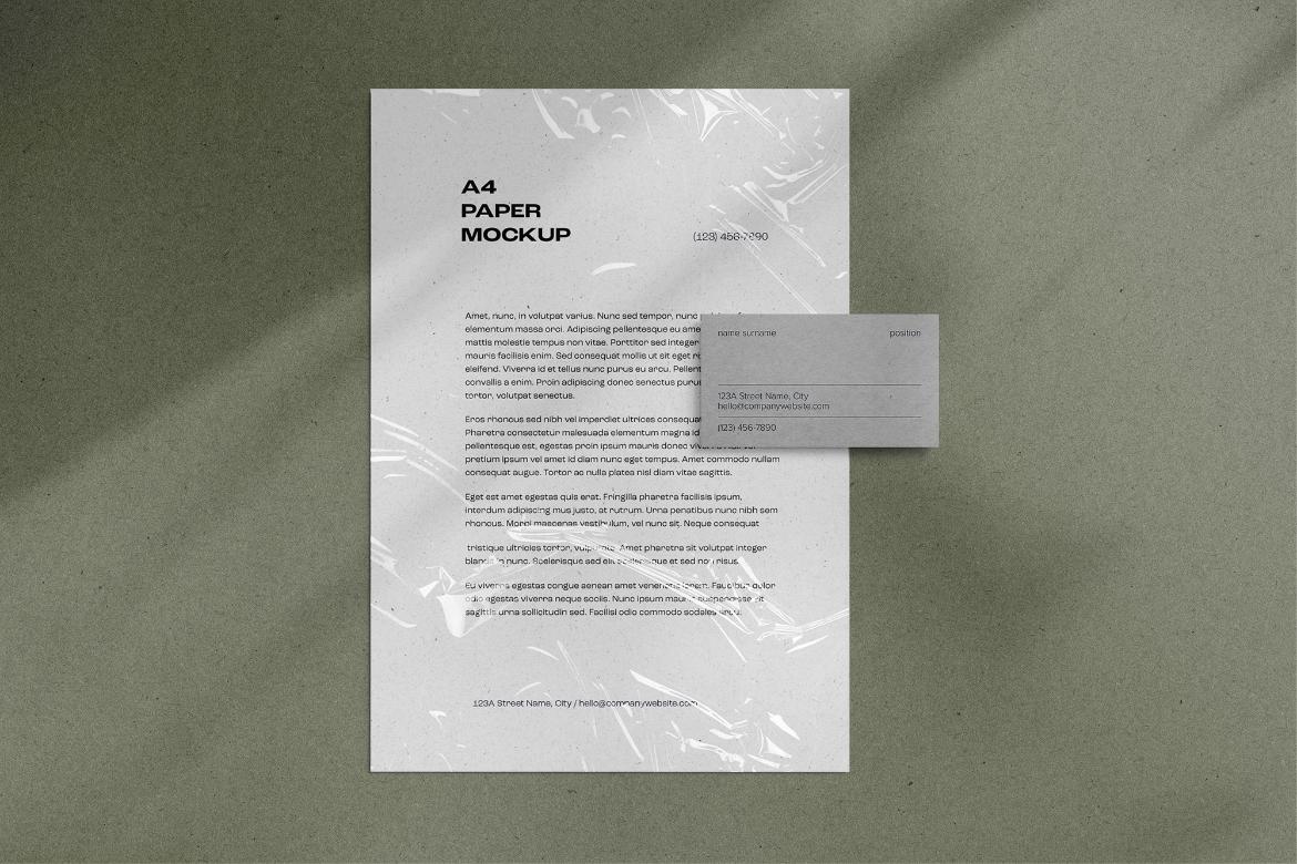 A4 Paper / Stationery Mockups 02
