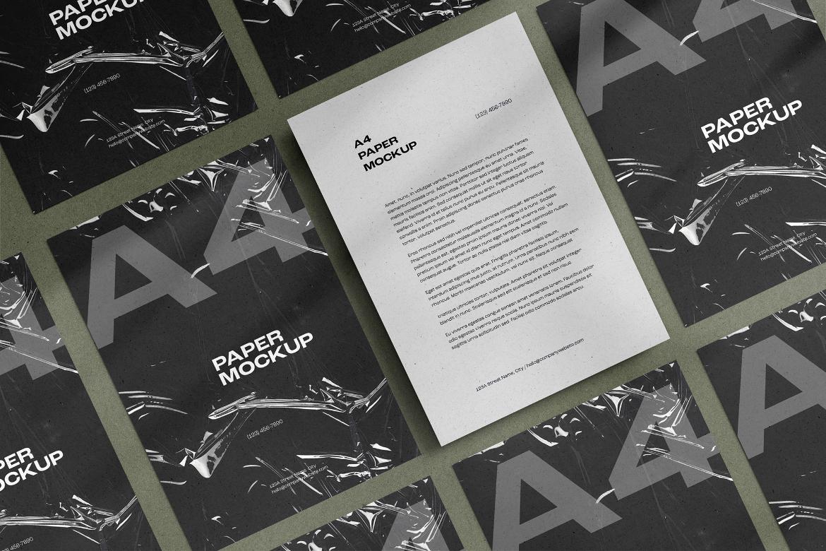 A4 Paper / Stationery Mockups 02