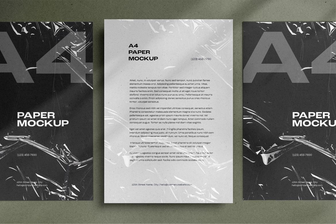 A4 Paper / Stationery Mockups 02