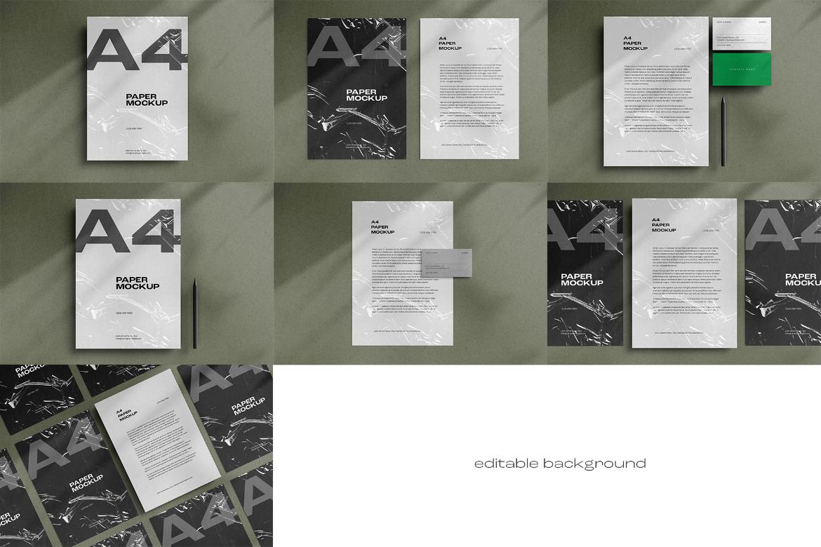 A4 Paper / Stationery Mockups 02