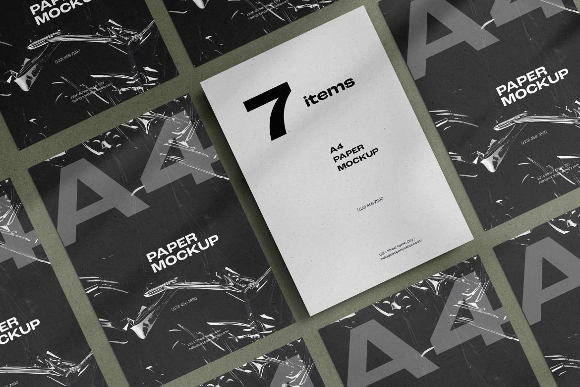 A4 Paper / Stationery Mockups 02