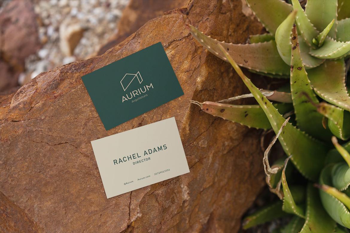 Business Card Mockup Tropical