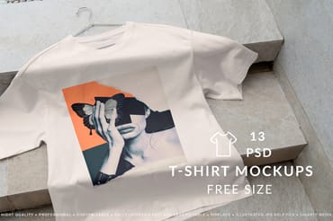 T-Shirt Mockups Free Size
