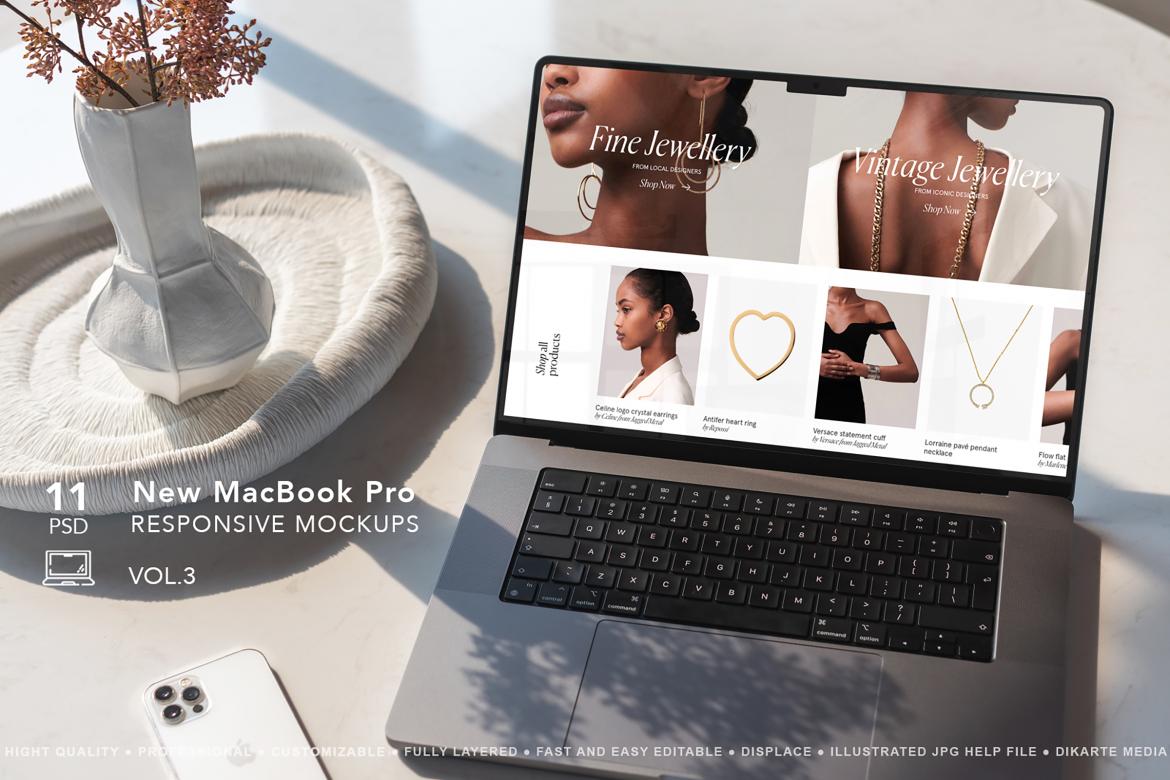 New MacBook Pro 16 Responsive MockUps