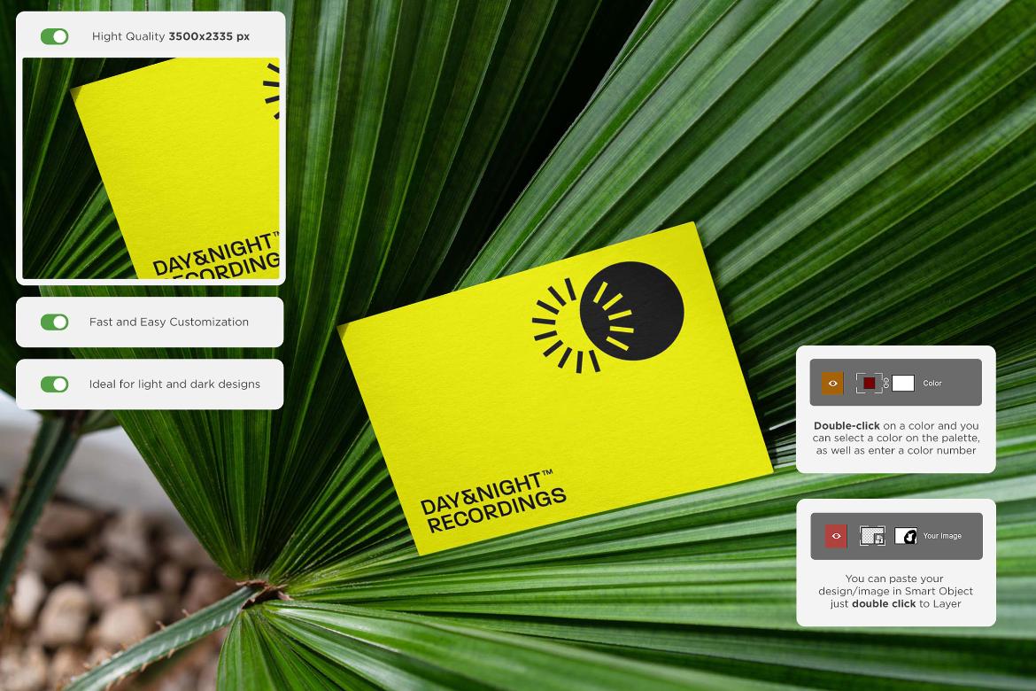 Business Card Mockup Tropical