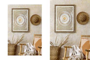 Artwork Frame Boho Style Mockup Scene 01