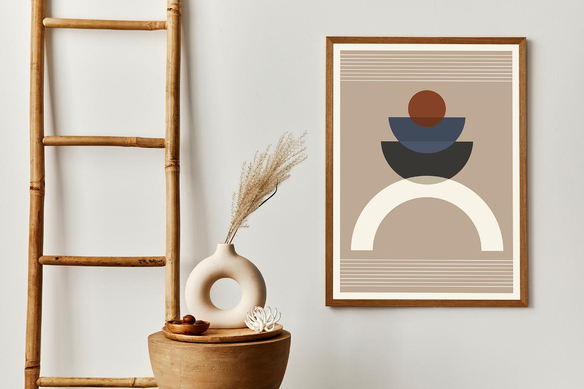 Artwork Frame Boho Style Mockup Scene 04