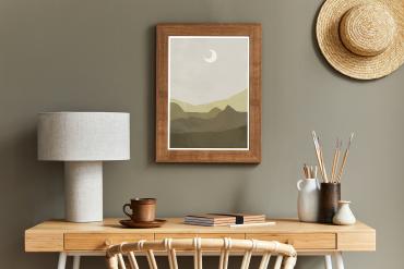 Artwork Frame Boho Style Mockup Scene 06
