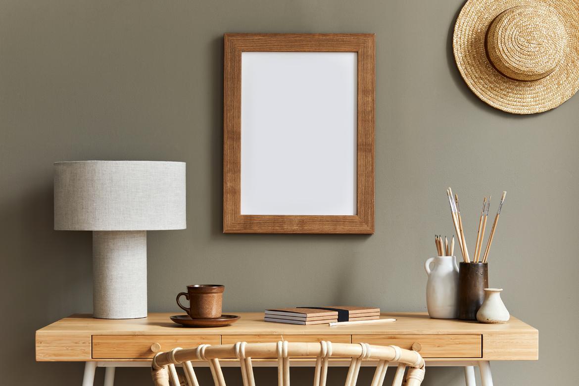 Artwork Frame Boho Style Mockup Scene 06