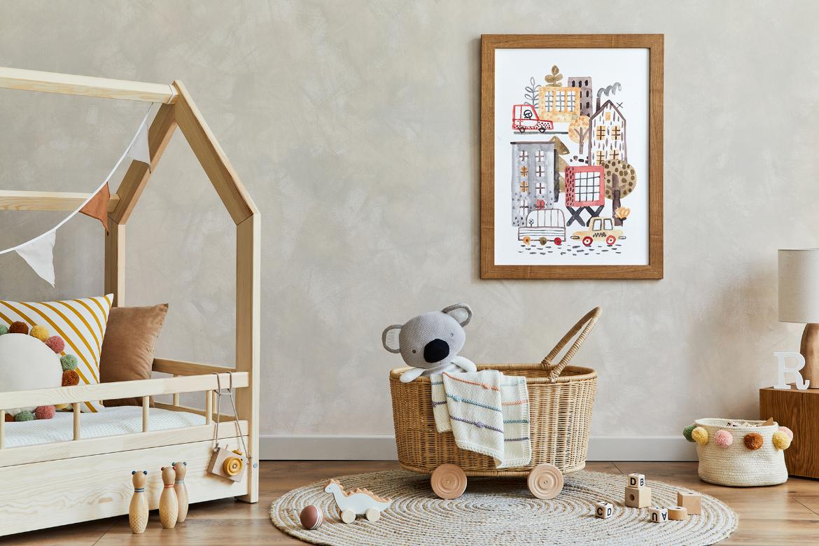 Artwork Frame Kids Room Mockup Scene 06