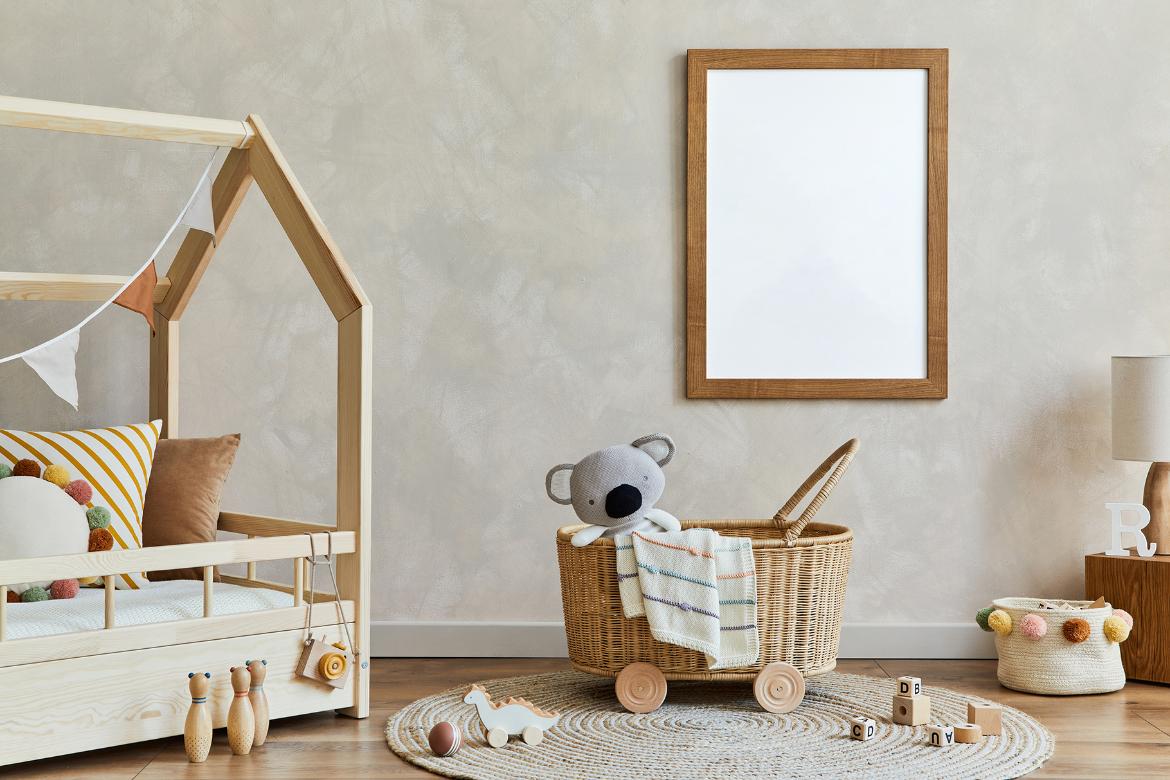 Artwork Frame Kids Room Mockup Scene 06