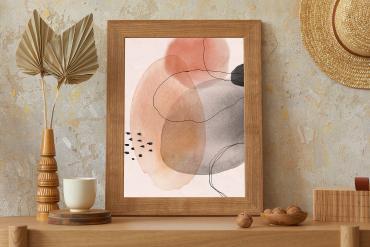 Artwork Frame Boho Style Mockup Scene 07