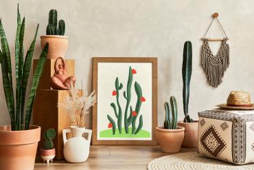 Artwork Frame Boho Style Mockup Scene 08
