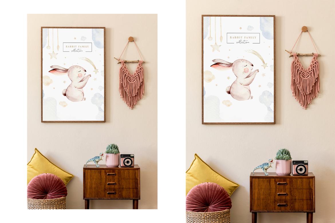 Artwork Frame Kids Room Mockup Scene 08