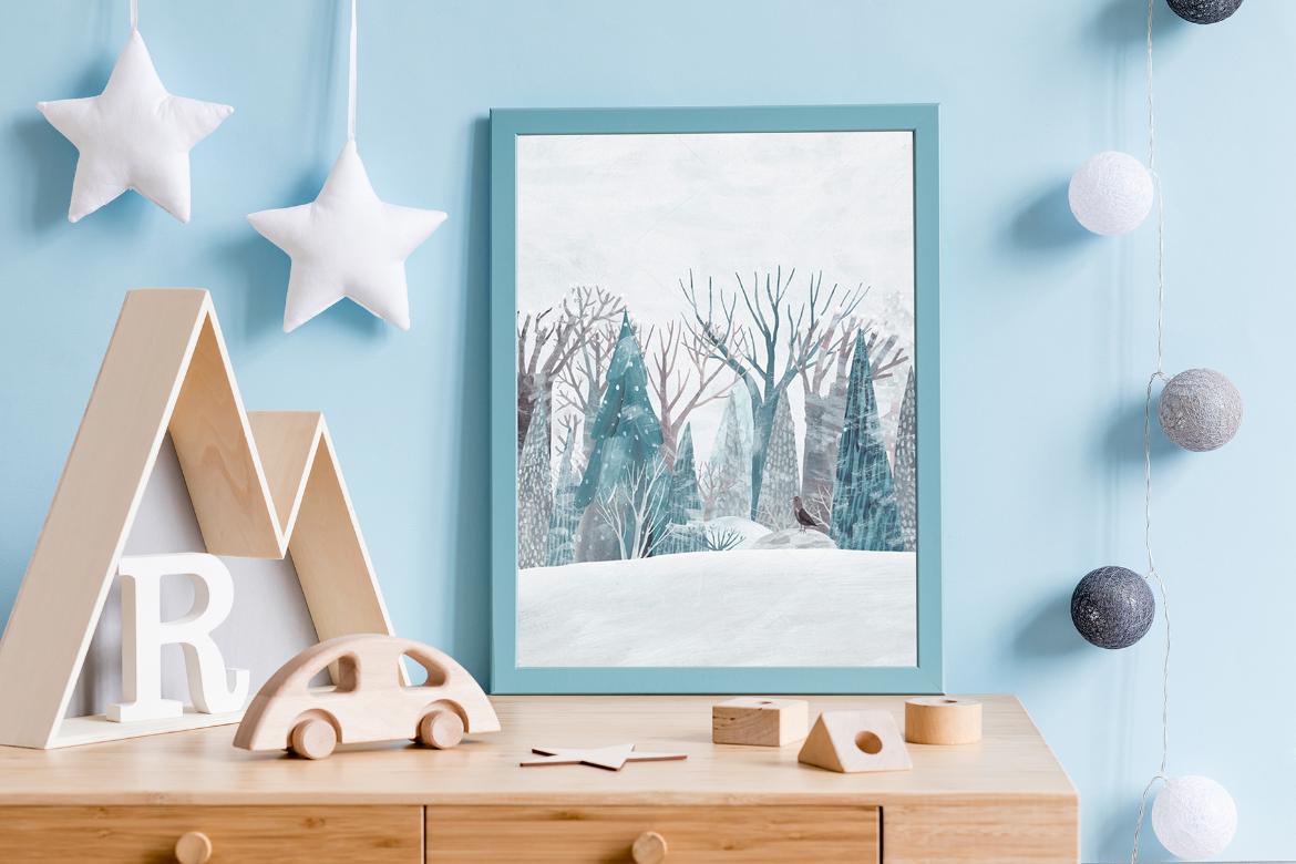 Artwork Frame Kids Room Mockup Scene 11