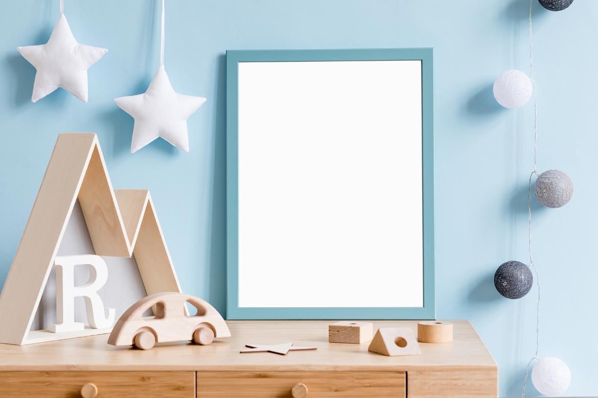 Artwork Frame Kids Room Mockup Scene 11