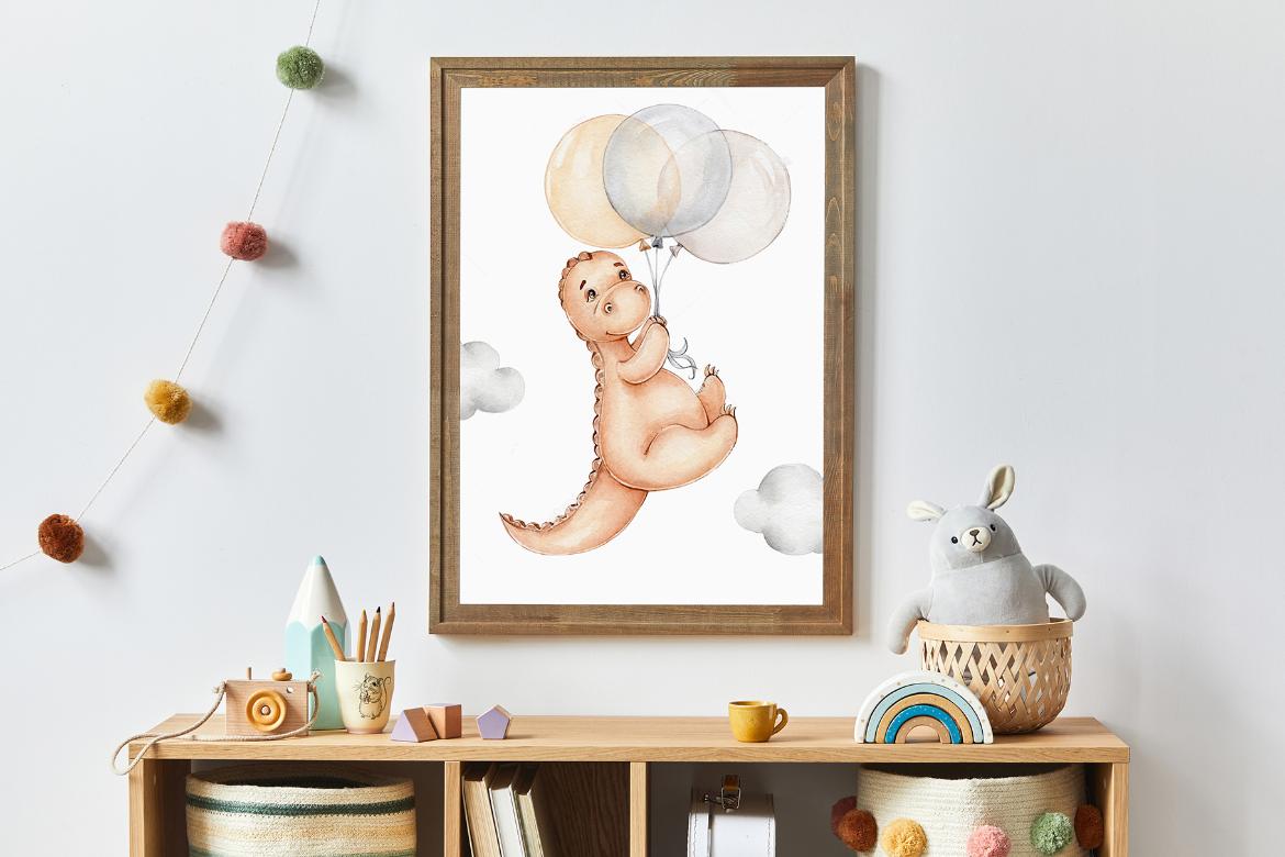 Artwork Frame Kids Room Mockup Scene 16