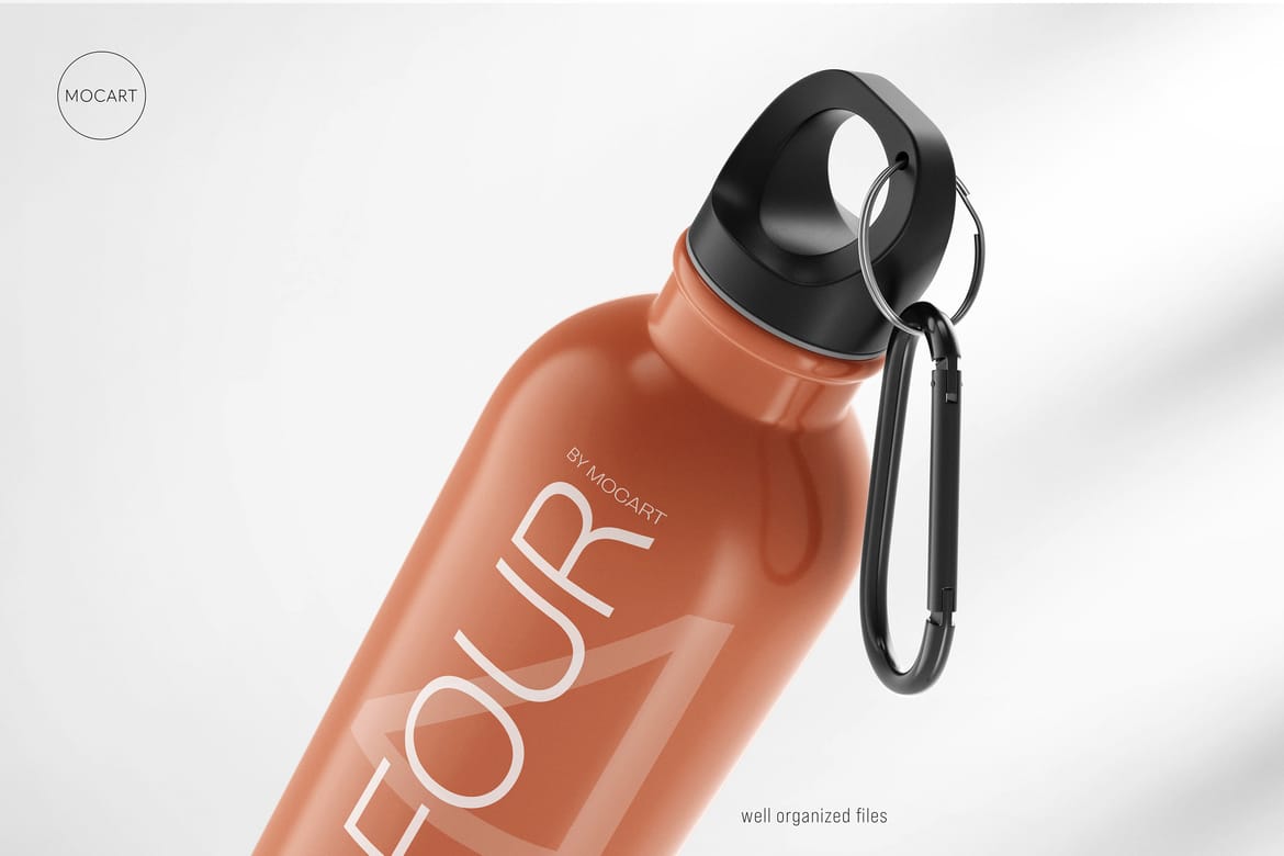 Stainless Steel Water Bottle Mockups