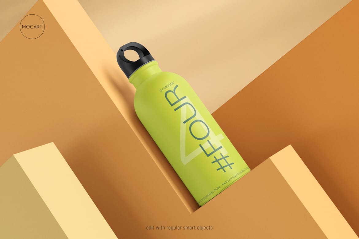 Stainless Steel Water Bottle Mockups
