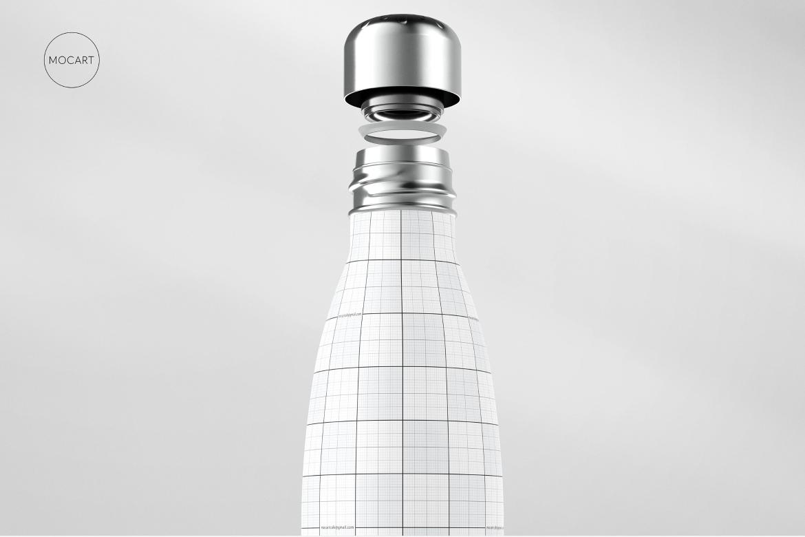 Stainless Steel Water Bottle Mockup