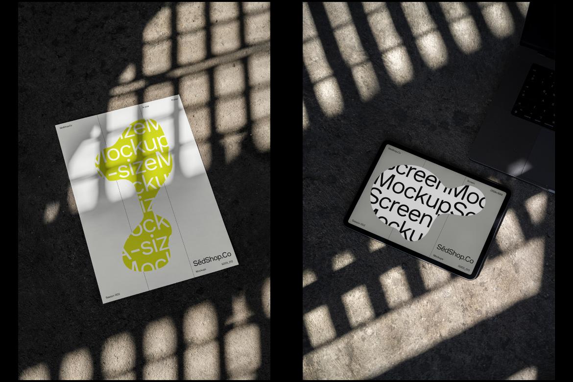 Concrete Shadow Branding Mockups