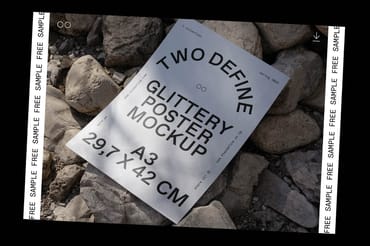 A3 Glittery Poster Mockup