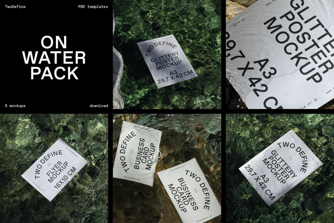 On Water Mockup Pack