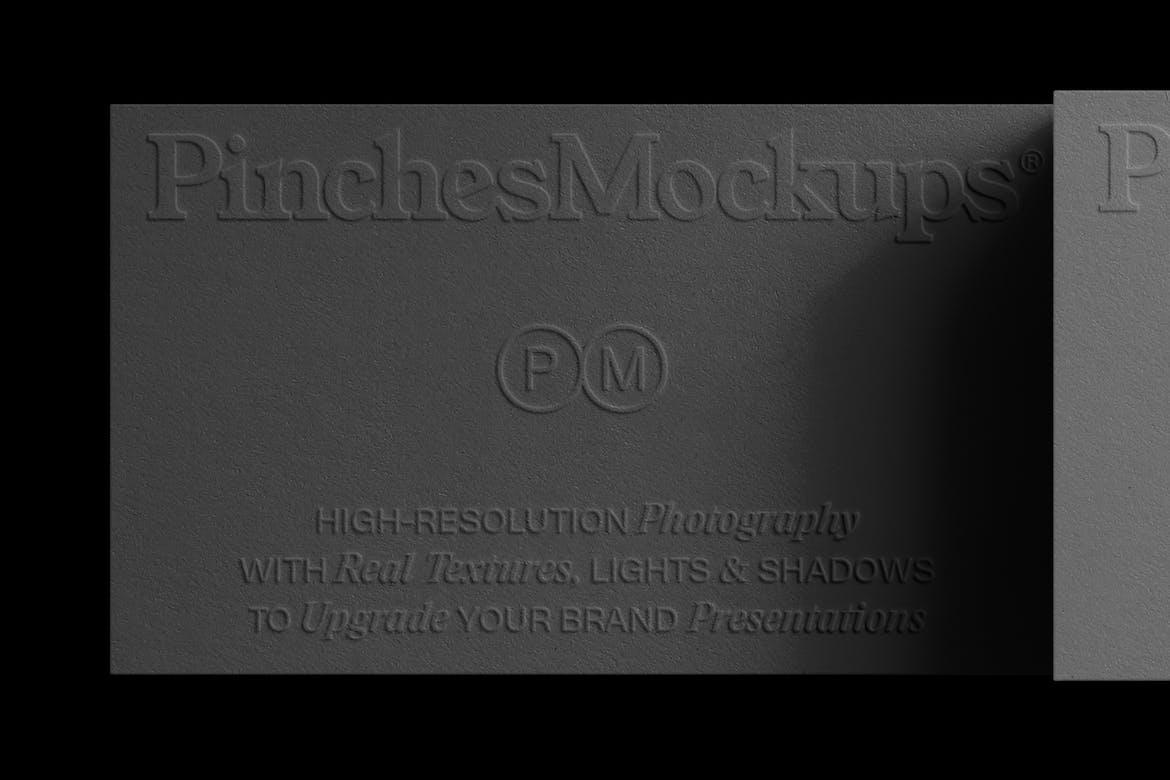 PM_BC/1Ø - Embossed/Debossed Business Cards Mockup