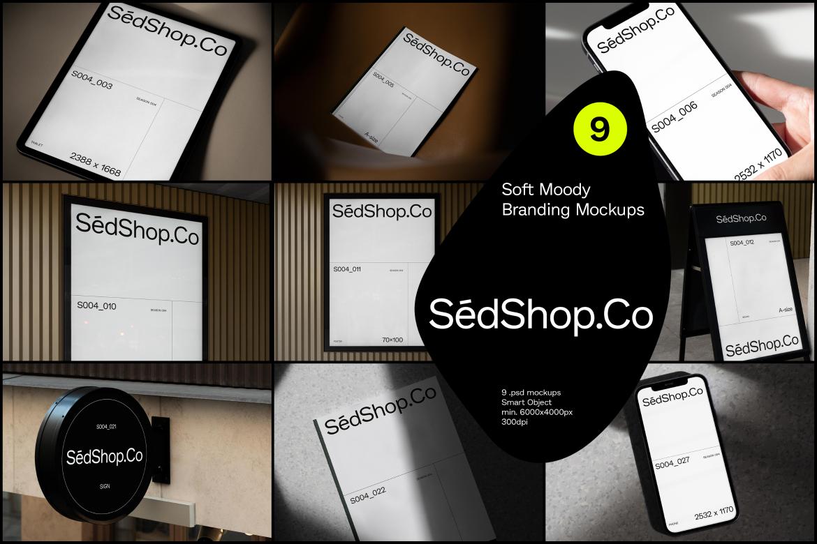 Soft Moody Branding Mockups