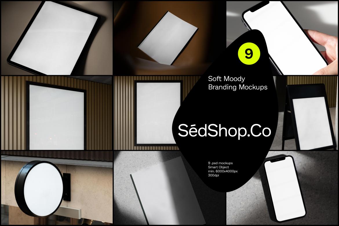 Soft Moody Branding Mockups