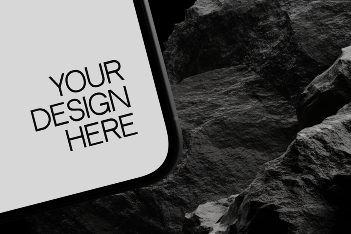 iPhone 14 pro mockup, photorealistic render