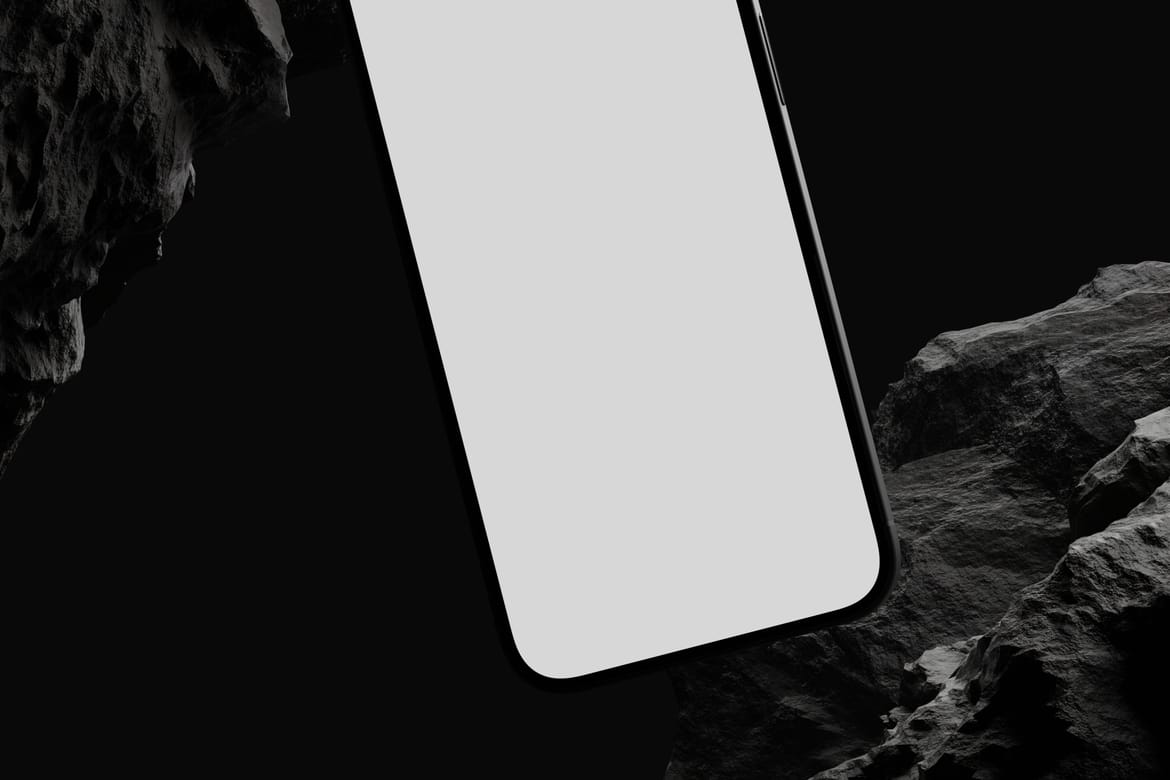 iPhone 14 pro mockup, photorealistic render