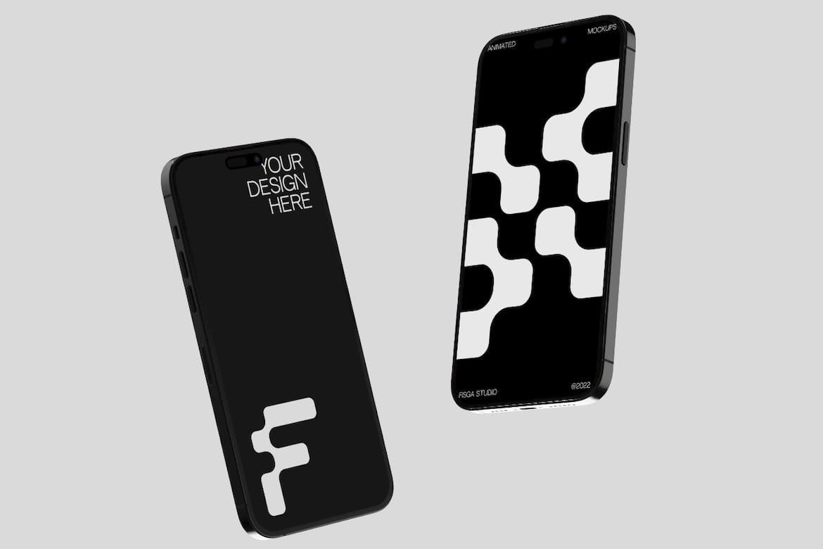 iPhone 14 Pro Max Animated Mockups
