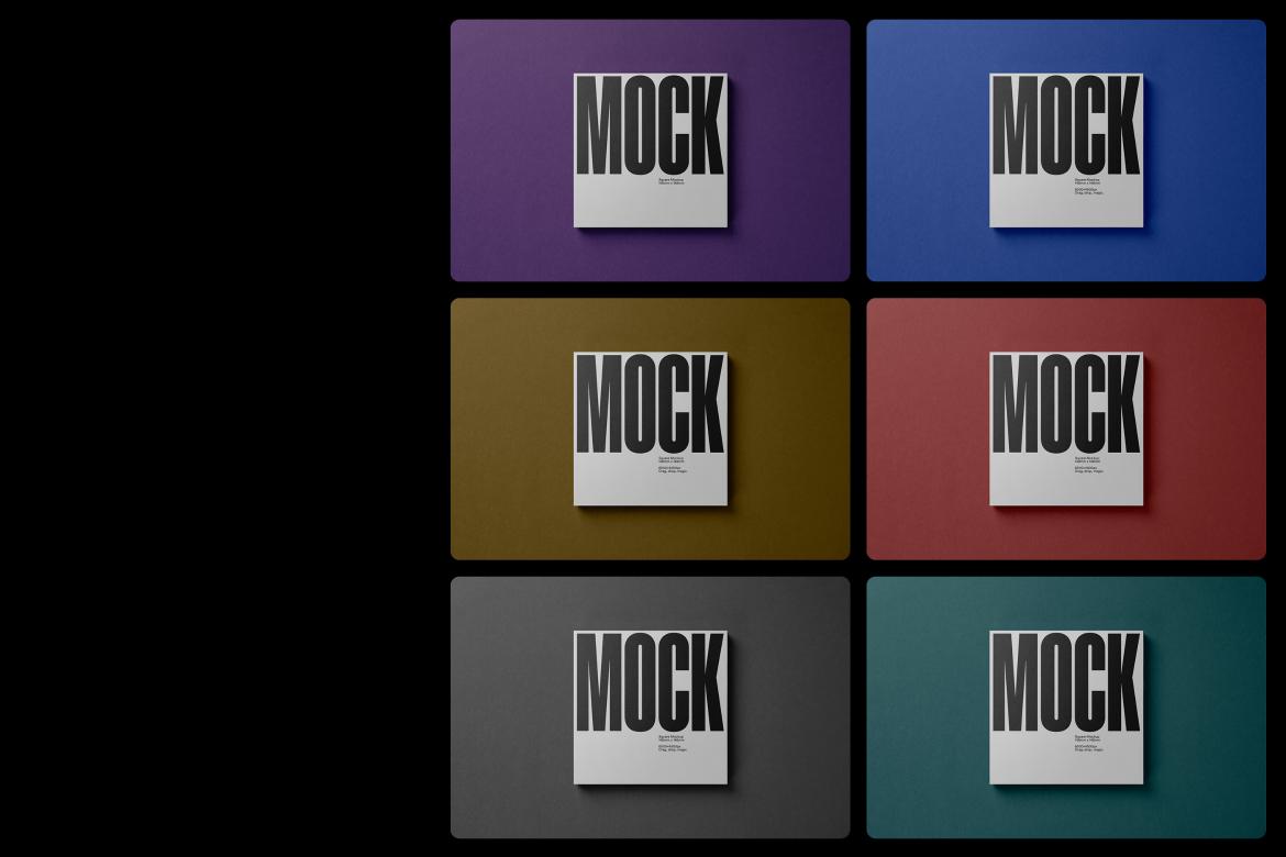 Square Card Mockup 'Purp'