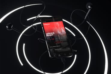 Smartphone With Headphones Mockup