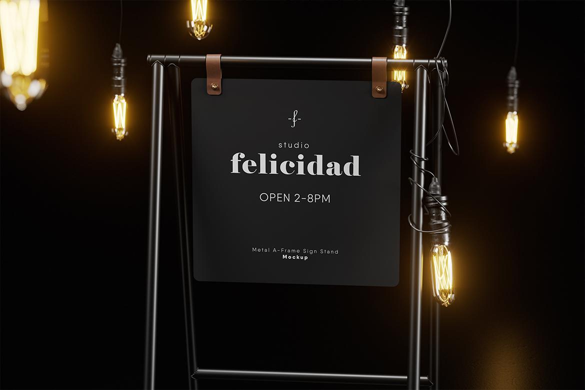 A-Frame Sign Stand Mockup