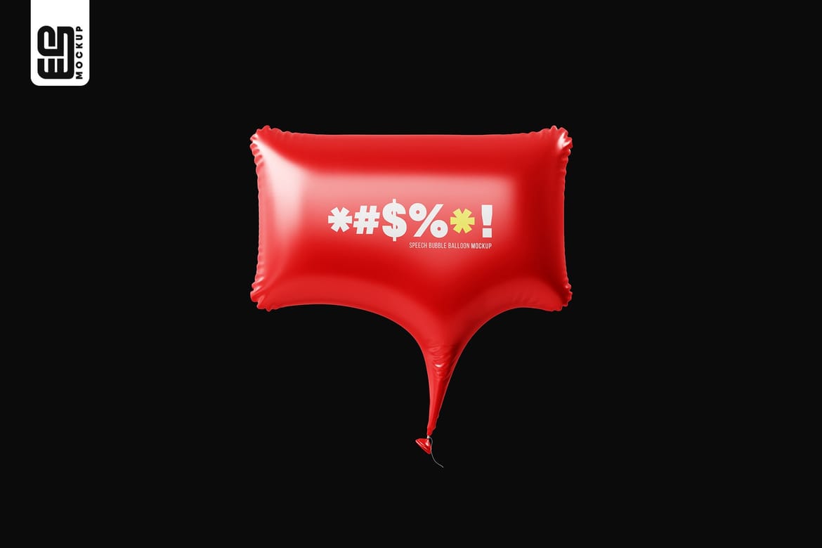 Speech Bubble Balloon Mockup
