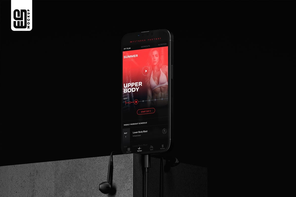 Smartphone On Concrete Mockup