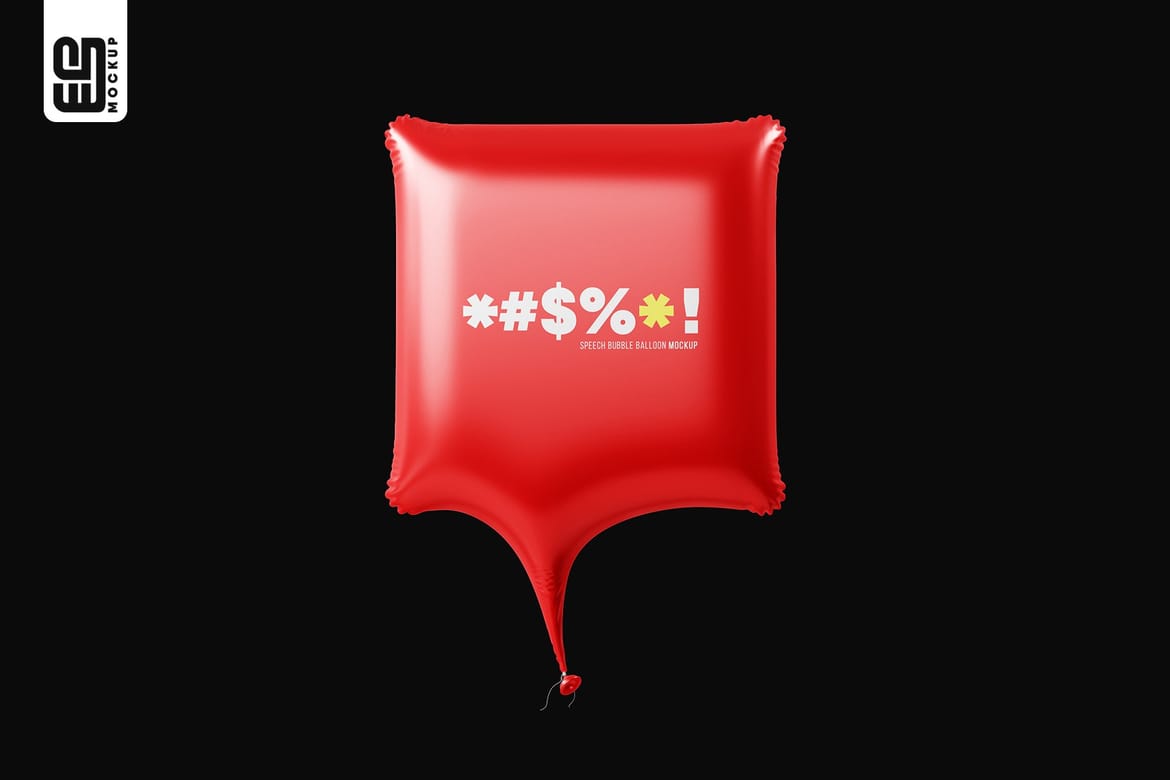 Speech Bubble Balloon Mockup