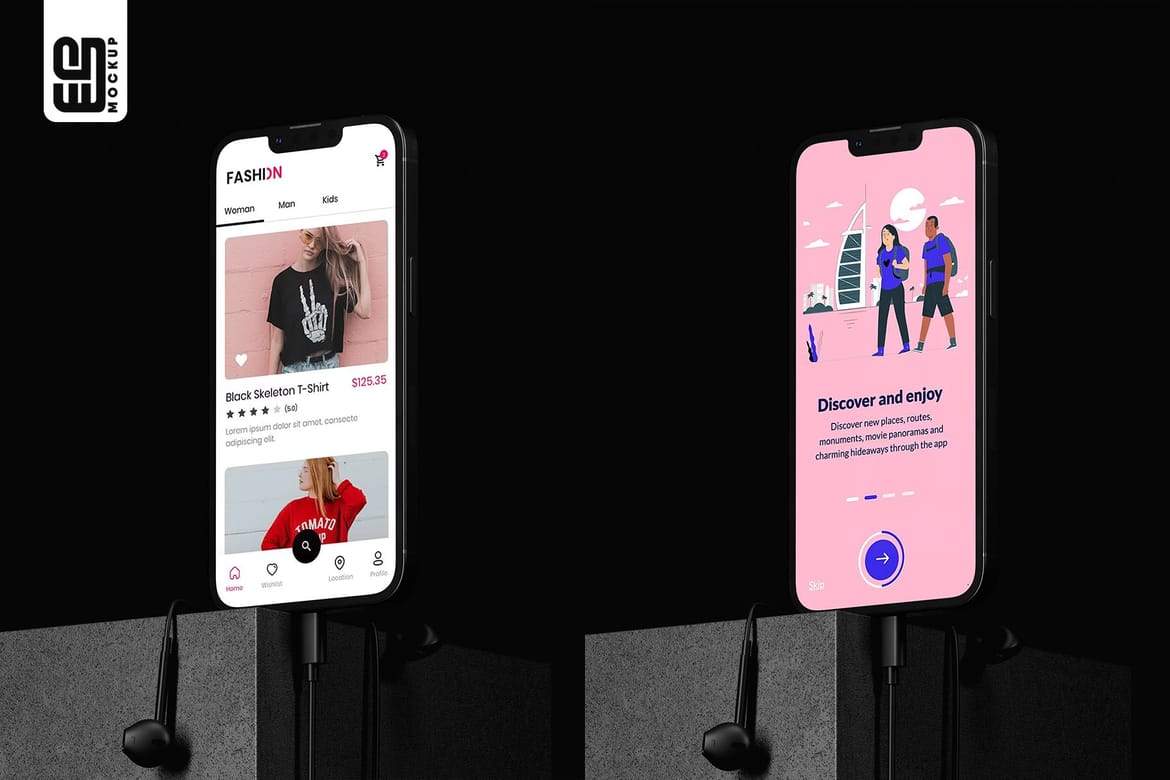 Smartphone On Concrete Mockup