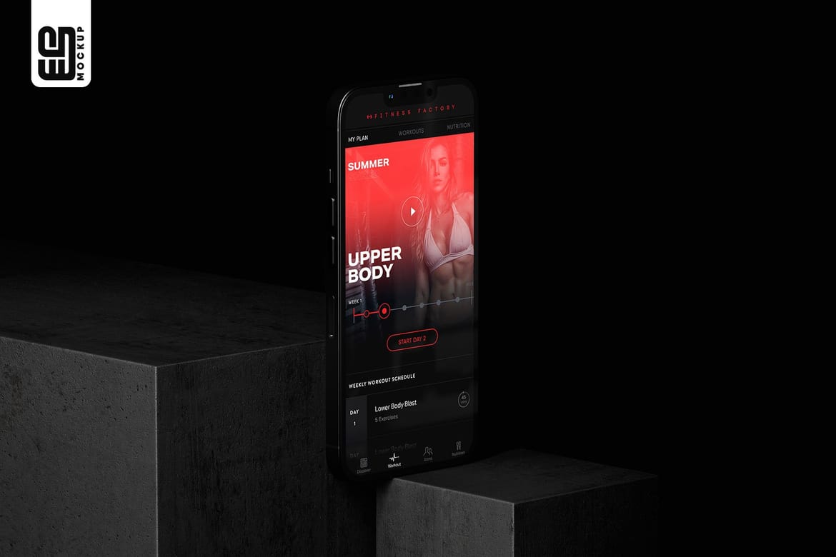 Smartphone On Concrete Mockup